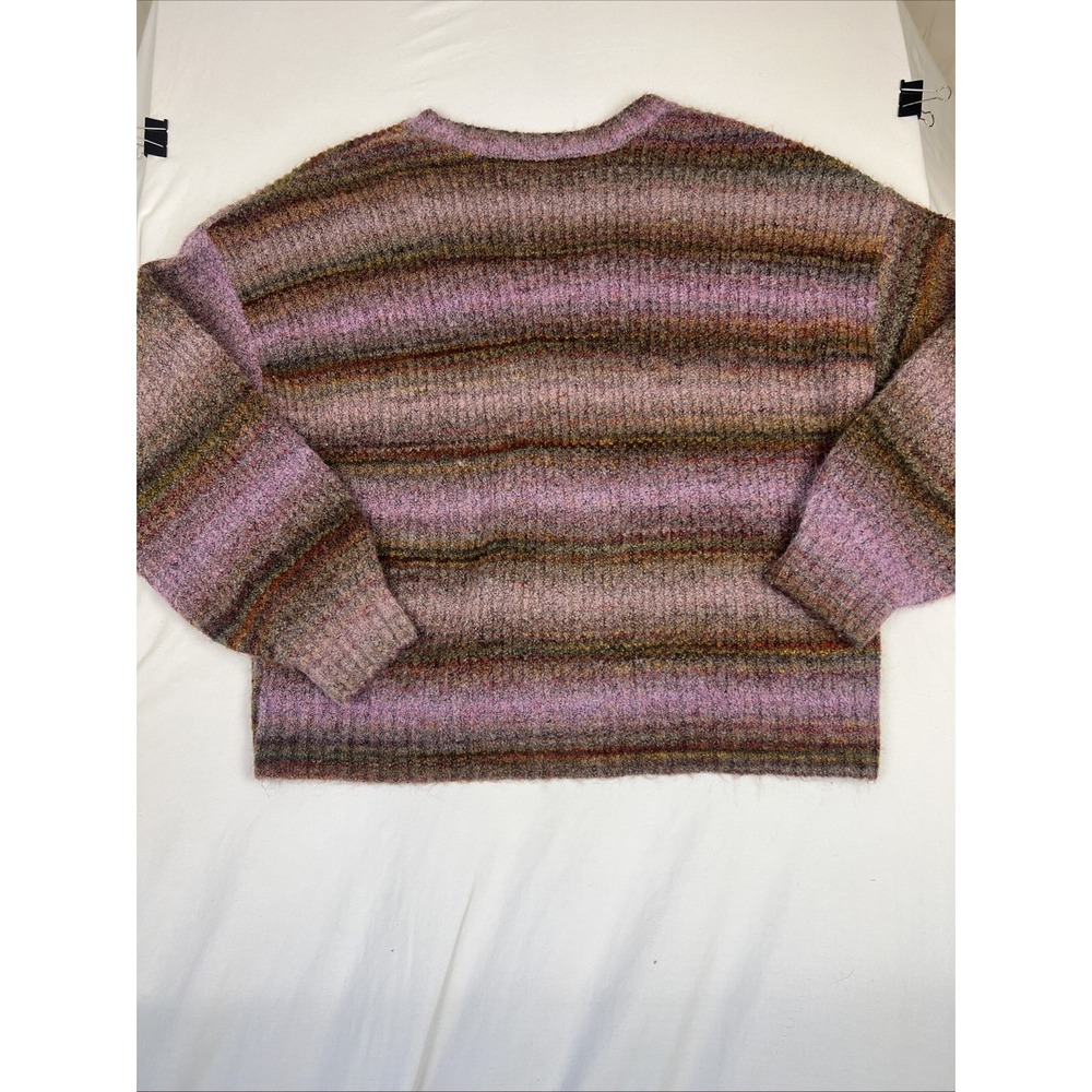 Christian Siriano Purple Marled V-Neck Button Up Cardigan Sweater, Large - Picture 8 of 8
